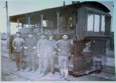 Le tram et ses machinistes - Lamontzée - Vers 1925