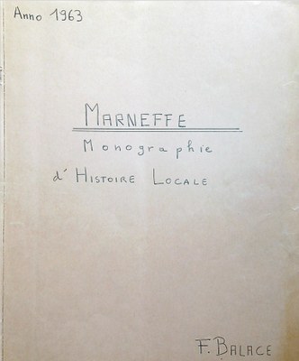 Balace Francis - Marneffe , monographie d'histoire locale