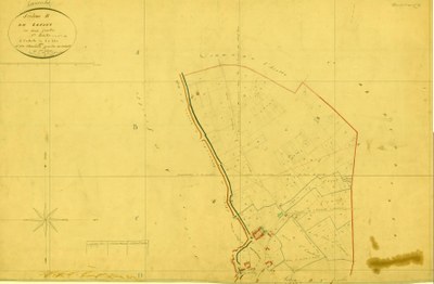 Plan cadastral primitif - Hannêche - Section B - Levant - Feuille 1 - 1829