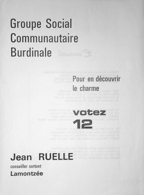 Liste n° 12 - GSCB -  Elections communales de Burdinne 1982