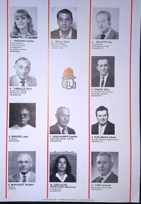 Liste n° 22 - PS-  Elections communales de Burdinne 1982